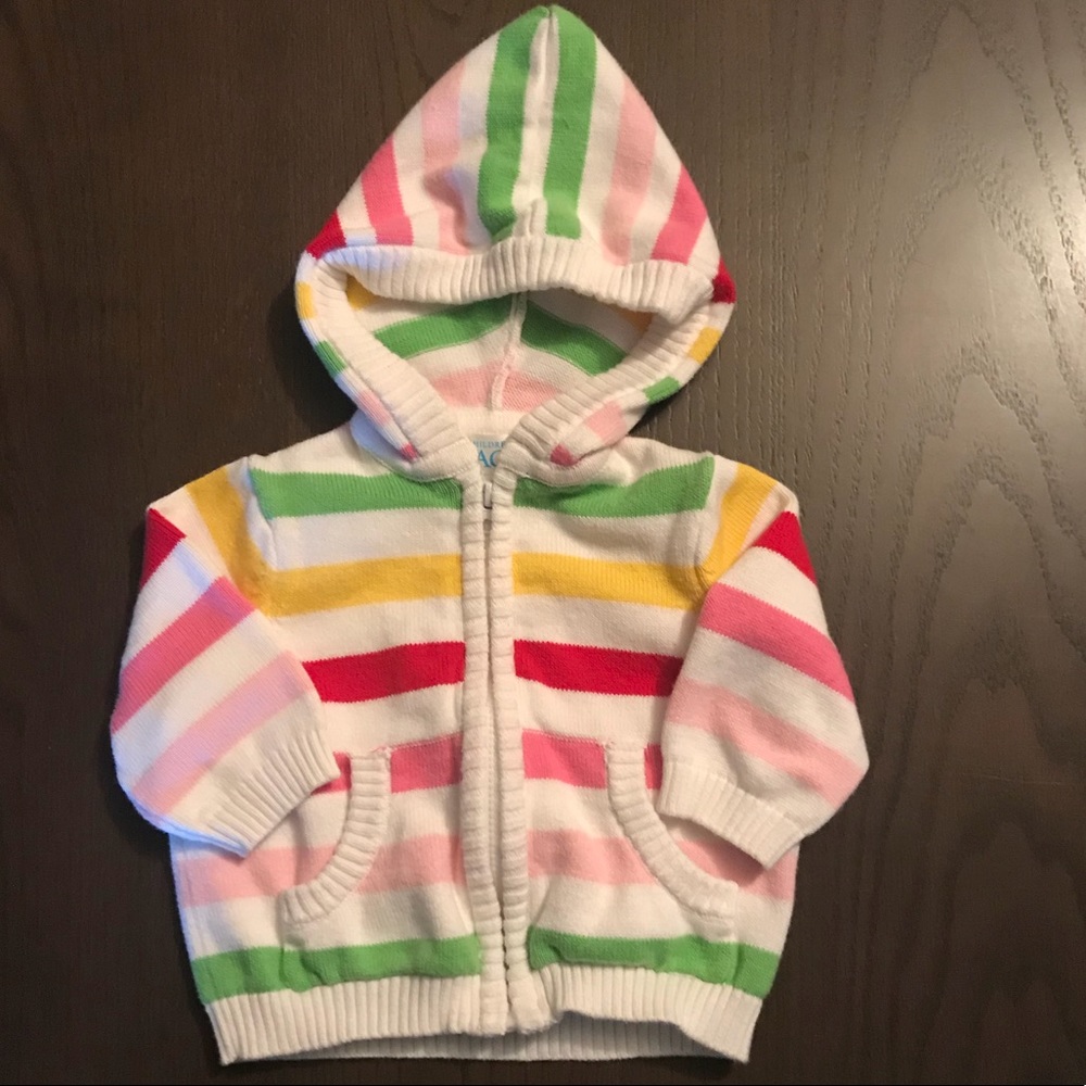 Rainbow zipper sweater 100% cotton